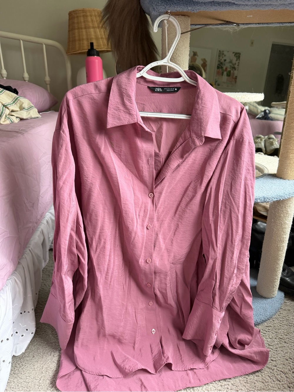 Zara Dusty Rose Button-Down Shirt